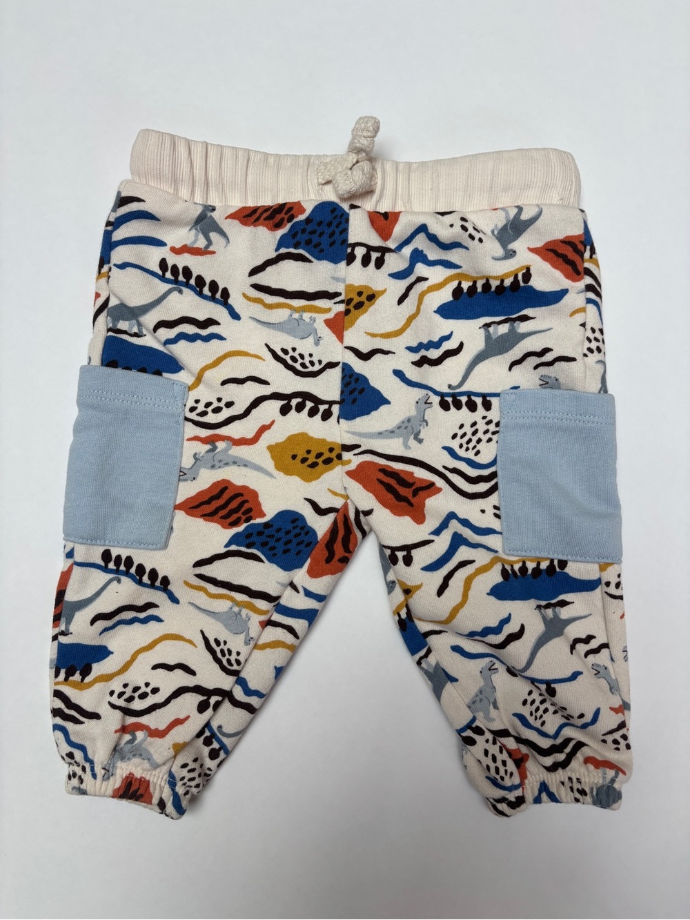 Old Navy Infant Dinosaur Jogger Pants with Blue Pocket Panels